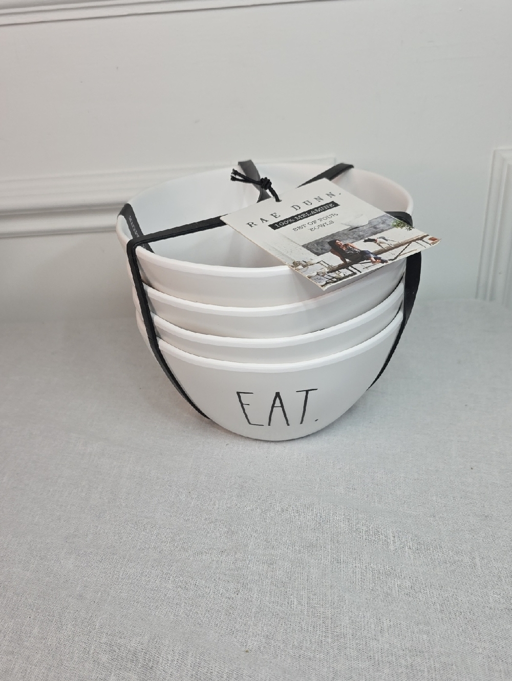 Rae Dunn "Eat." Bowls 100% Melamine Set of 4